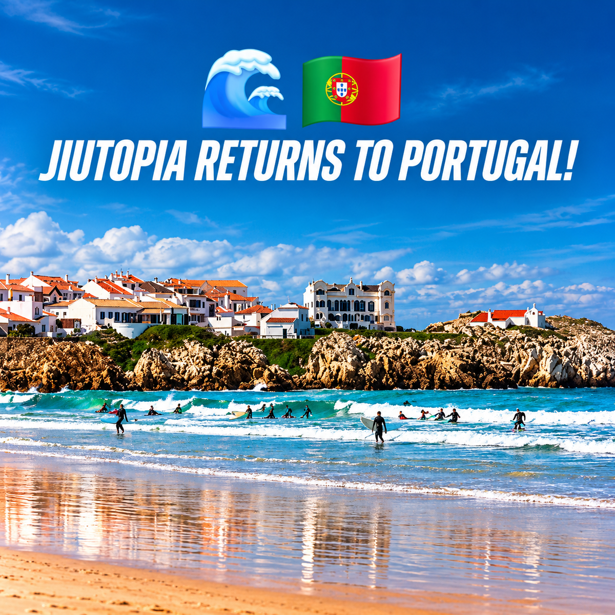 Jiutopia BJJ & Surf Camp 2027 — Beyond Peniche poster